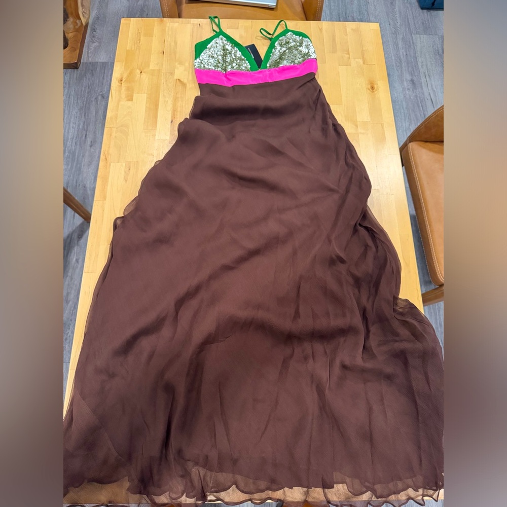 NWT BCBG long sequin dress